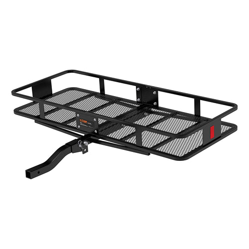 Curt Vehicle Folding Mounting Basket Style Cargo Carrier, Black